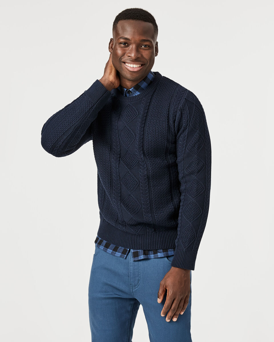 Coller Knitwear, Navy, hi-res